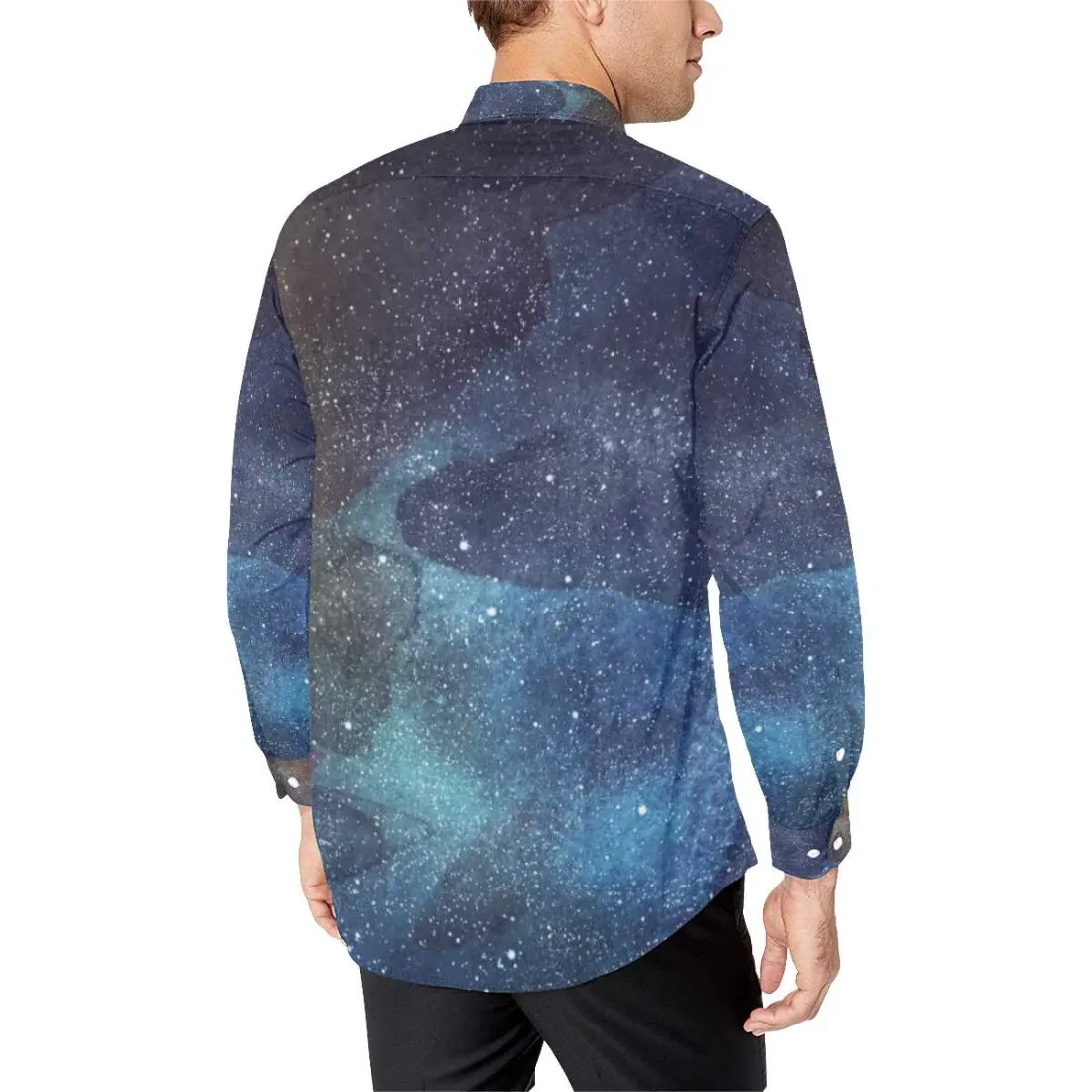 Men's All Over Print Long Sleeve Shirt(Model T61) — photo 2
