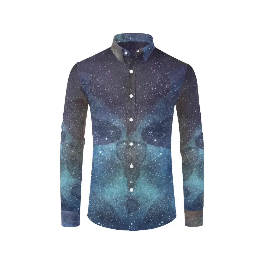 Men's All Over Print Long Sleeve Shirt(Model T61) — photo 3
