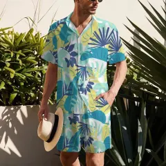 Men's Collared Short Sleeve Shirt Set thumbnail 1