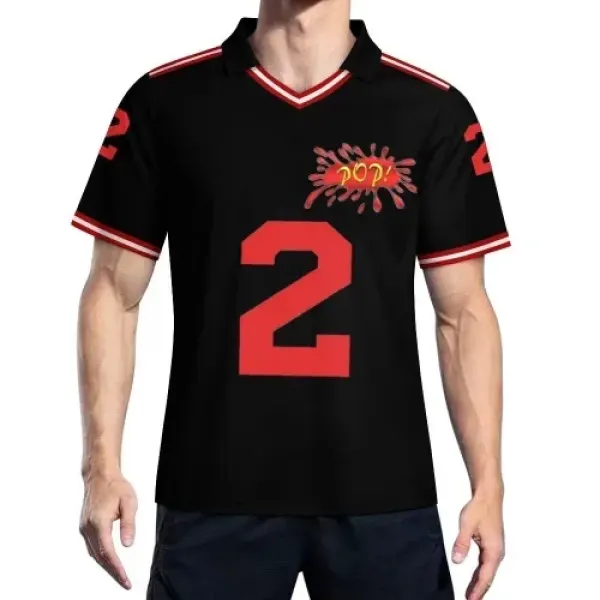 Men's V-Neck Soccer Jersey （Size XL）