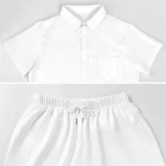 Men's Collared Short Sleeve Shirt Set thumbnail 6