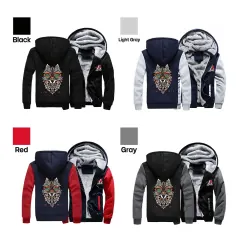 Zip-Up Thickened Fleece-Lined Hoodie thumbnail 1