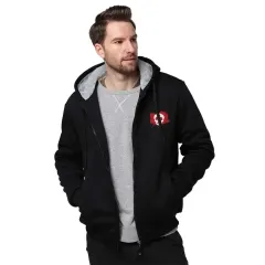Zip-Up Thickened Fleece-Lined Hoodie thumbnail 2