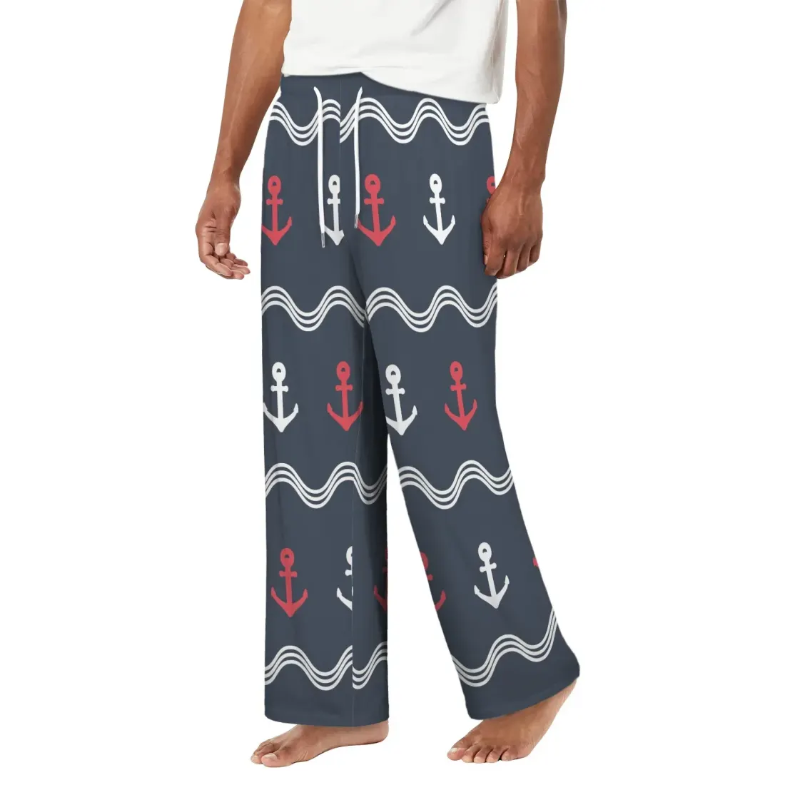 Men's Drawstring Pajama Trousers (Model L80) — photo 3