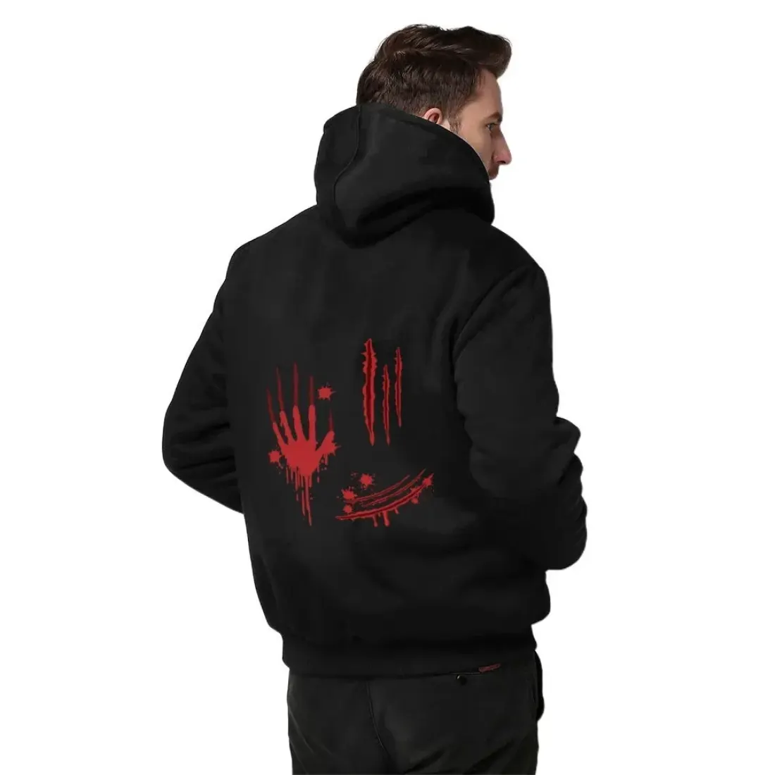Zip-Up Thickened Fleece-Lined Hoodie — photo 3