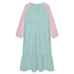Crew Neck Long Sleeve Tiered Maxi Dress thumbnail 4