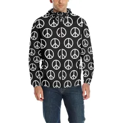 Men's All Over Print Quilted Windbreaker(Model H35) thumbnail 1