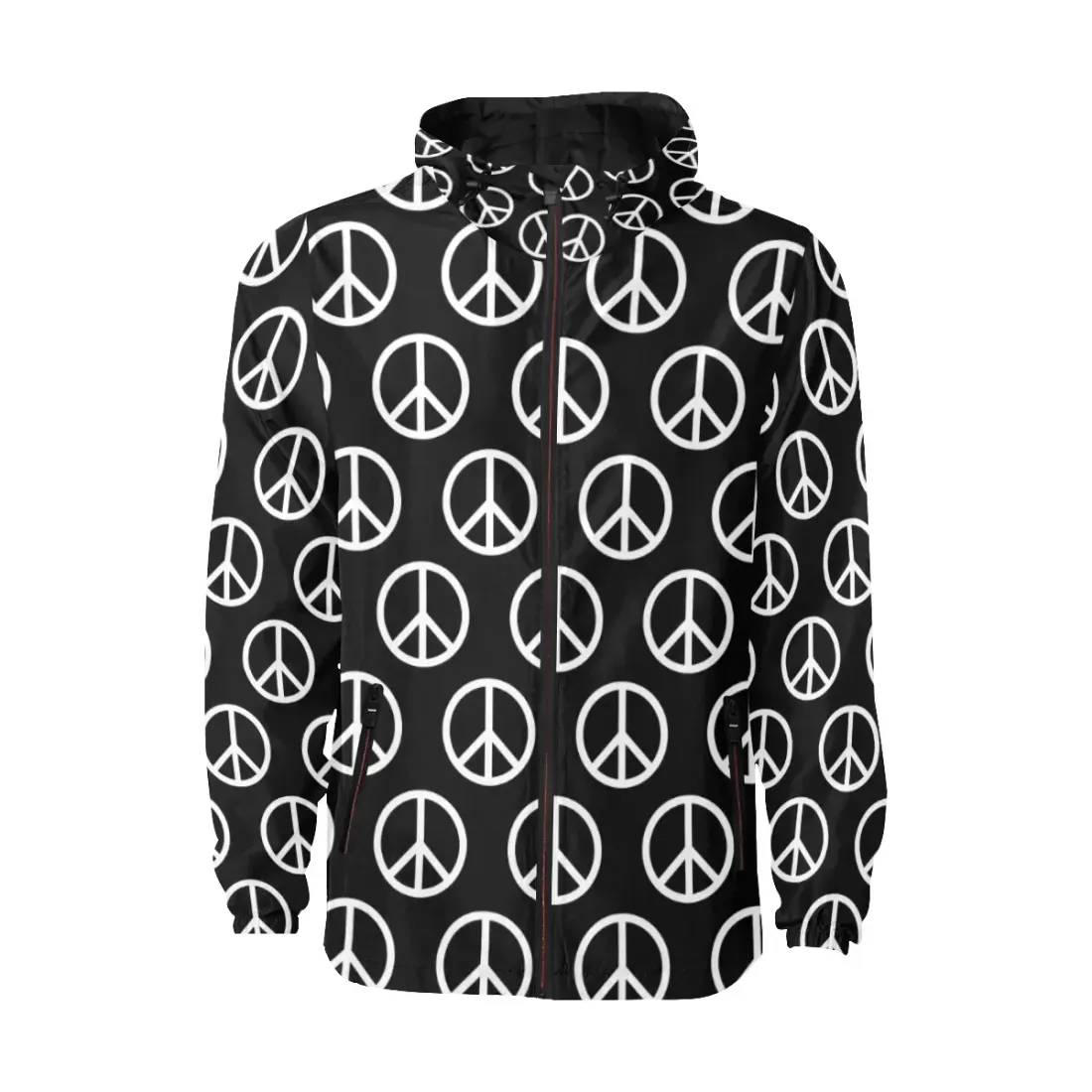 Men's All Over Print Quilted Windbreaker(Model H35) — photo 3
