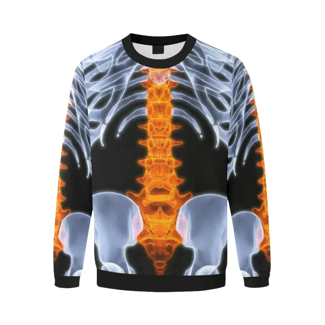 Men's All Over Print Fuzzy Sweatshirt (Model H18) — photo 3