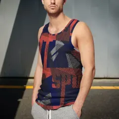 Fitted All-Over Print Tank Top BK thumbnail 1