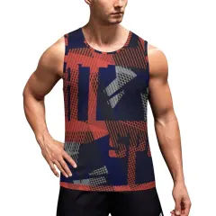 Fitted All-Over Print Tank Top BK thumbnail 2