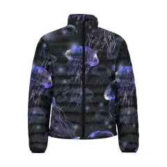 Men's Stand Collar Padded Lightweight Bomber Jacket(ModelH41) thumbnail 3