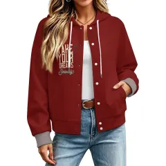 Unisex Hooded Baseball Jacket thumbnail 2