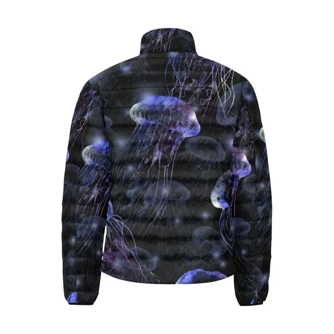 Men's Stand Collar Padded Lightweight Bomber Jacket(ModelH41) — photo 4