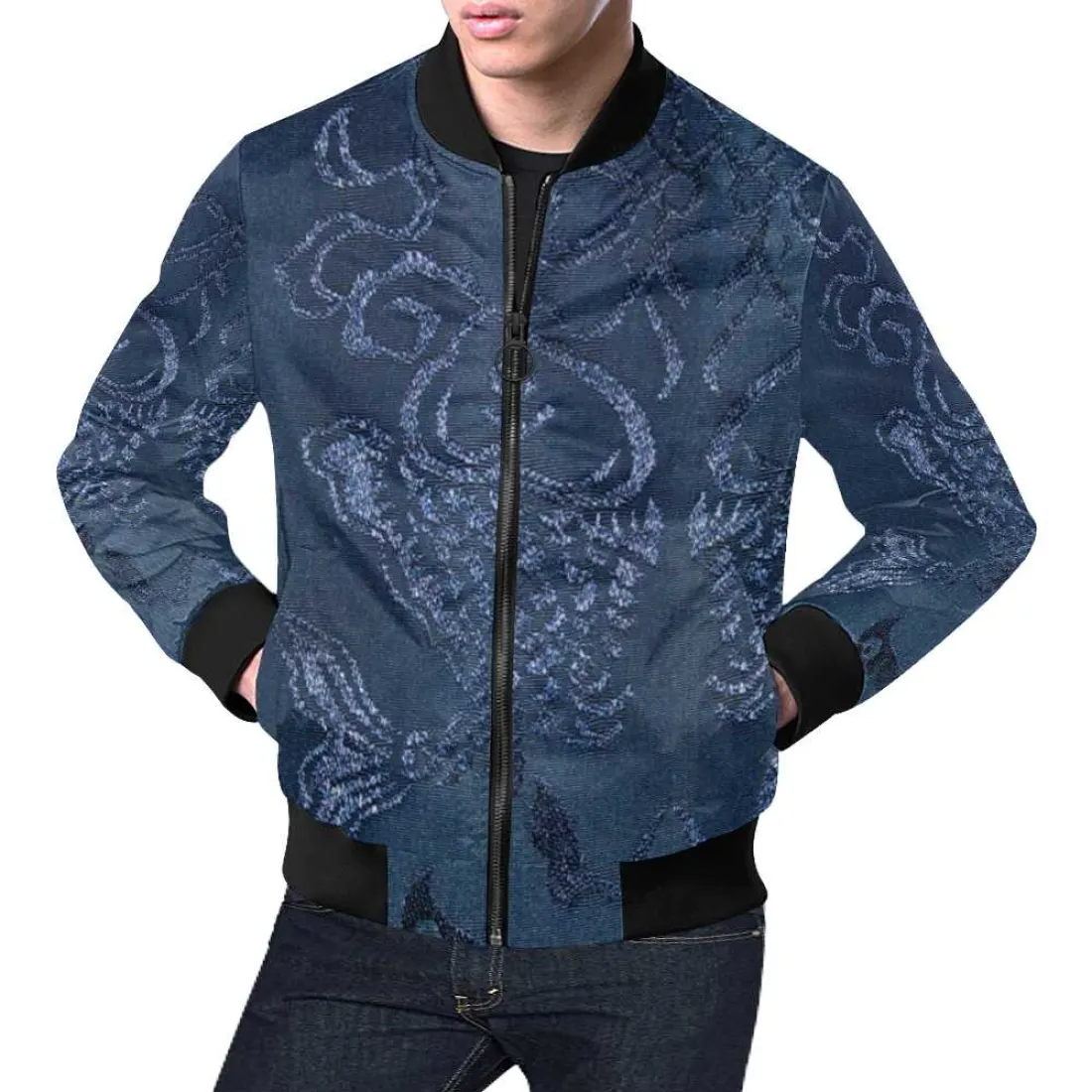 Men's All Over Print Casual Jacket (Model H19)