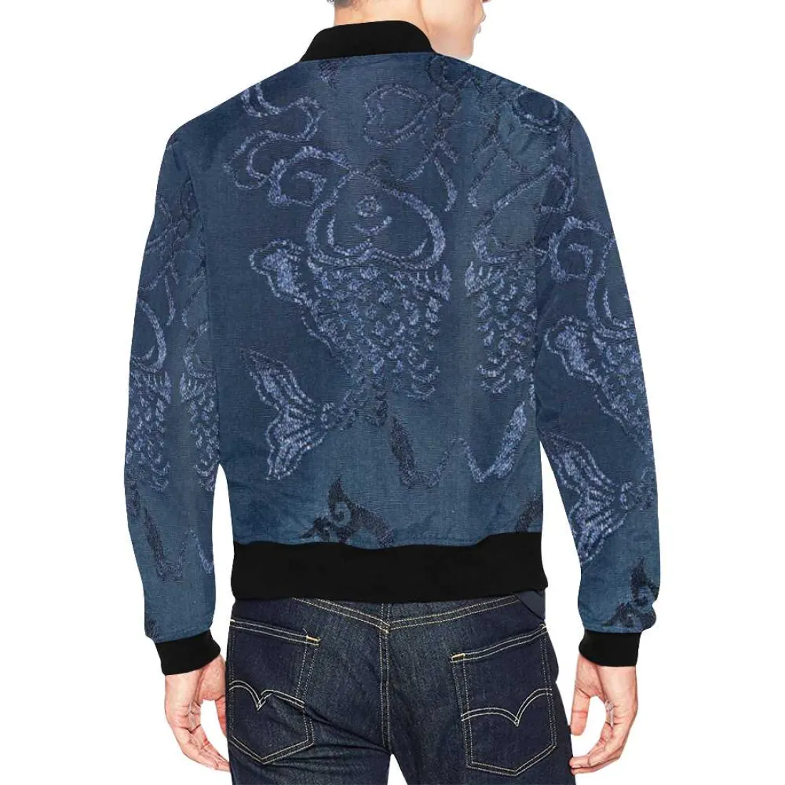 Men's All Over Print Casual Jacket (Model H19) — photo 3
