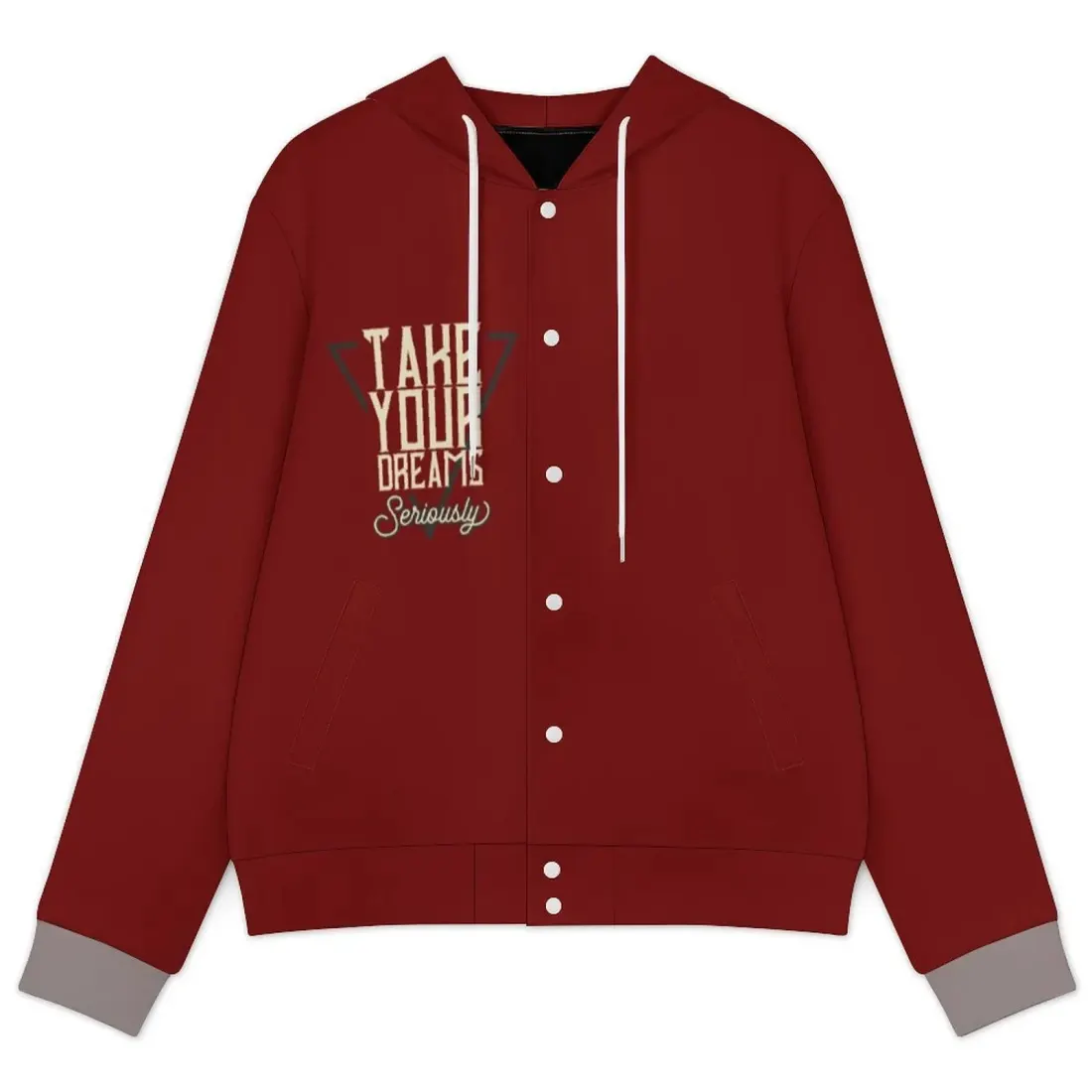 Unisex Hooded Baseball Jacket — photo 5