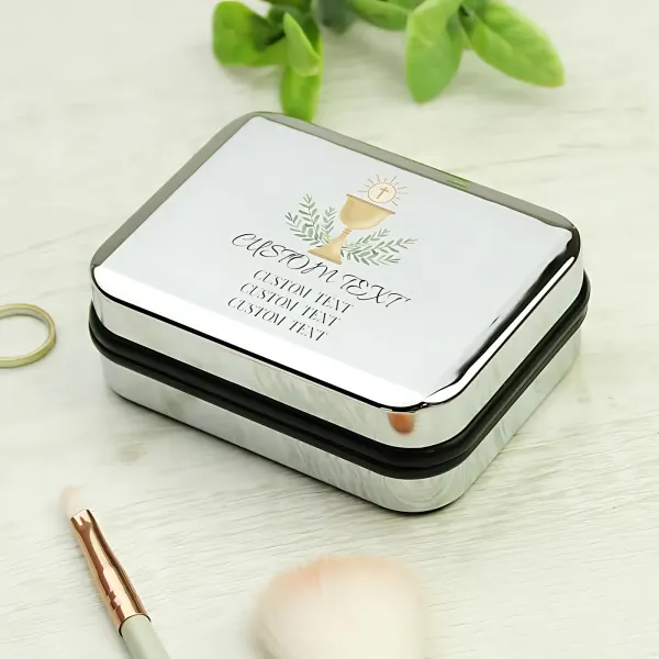 Personalised First Holy Communion Jewellery Box, Engraved Keepsake Gift
