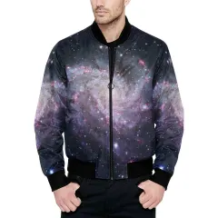Men's All Over Print Quilted Bomber Jacket(Model H33) thumbnail 1