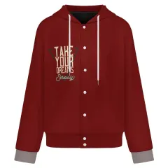 Unisex Hooded Baseball Jacket thumbnail 6
