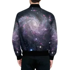Men's All Over Print Quilted Bomber Jacket(Model H33) thumbnail 2