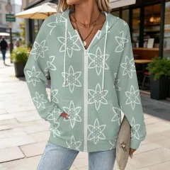 Women's Full-zip Hoodie with Drawstring thumbnail 1