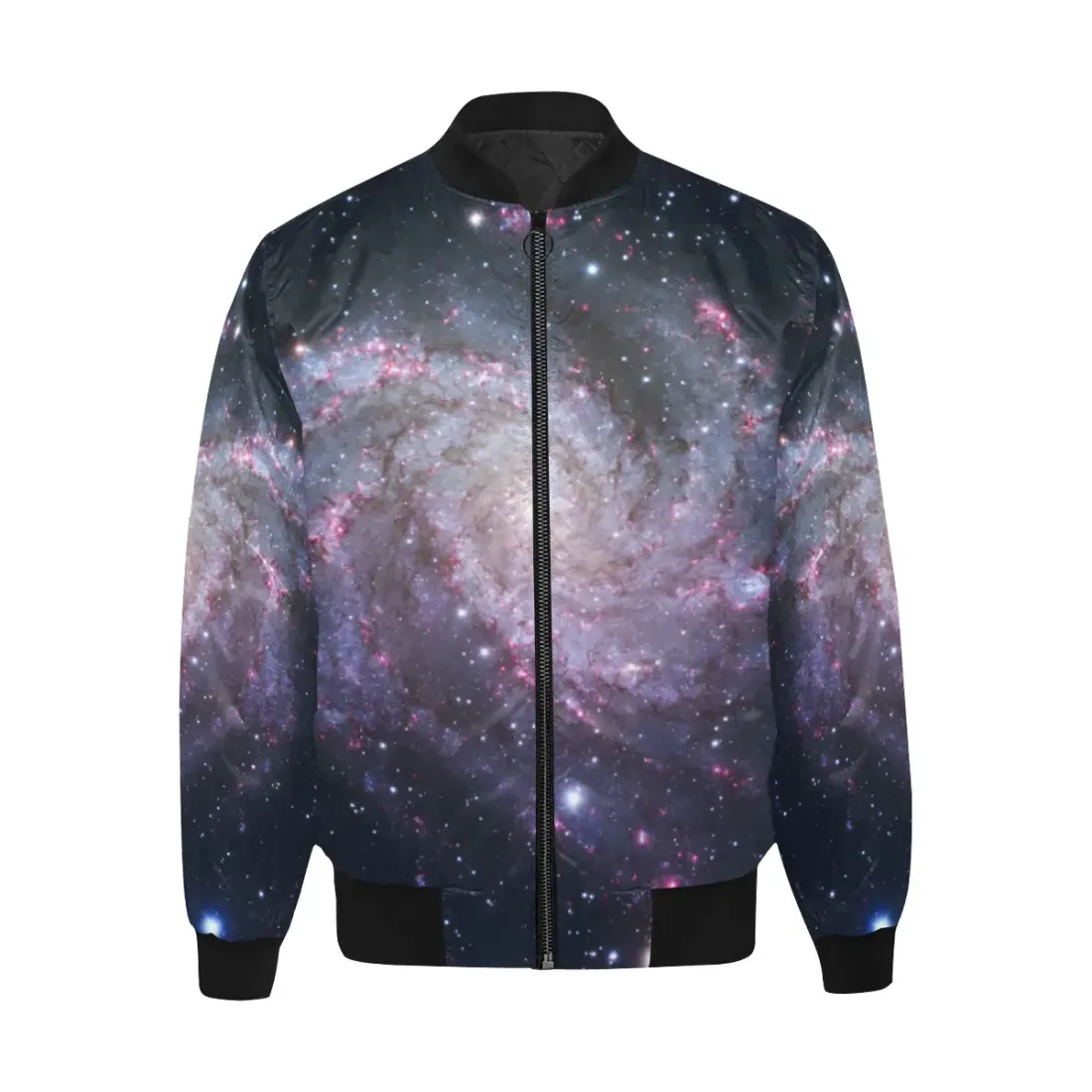 Men's All Over Print Quilted Bomber Jacket(Model H33) — photo 3