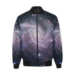 Men's All Over Print Quilted Bomber Jacket(Model H33) thumbnail 3