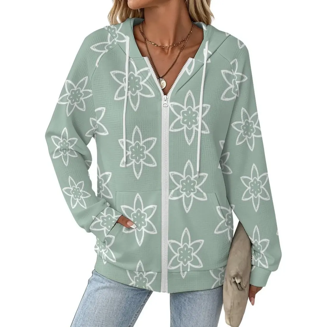 Women's Full-zip Hoodie with Drawstring — photo 2