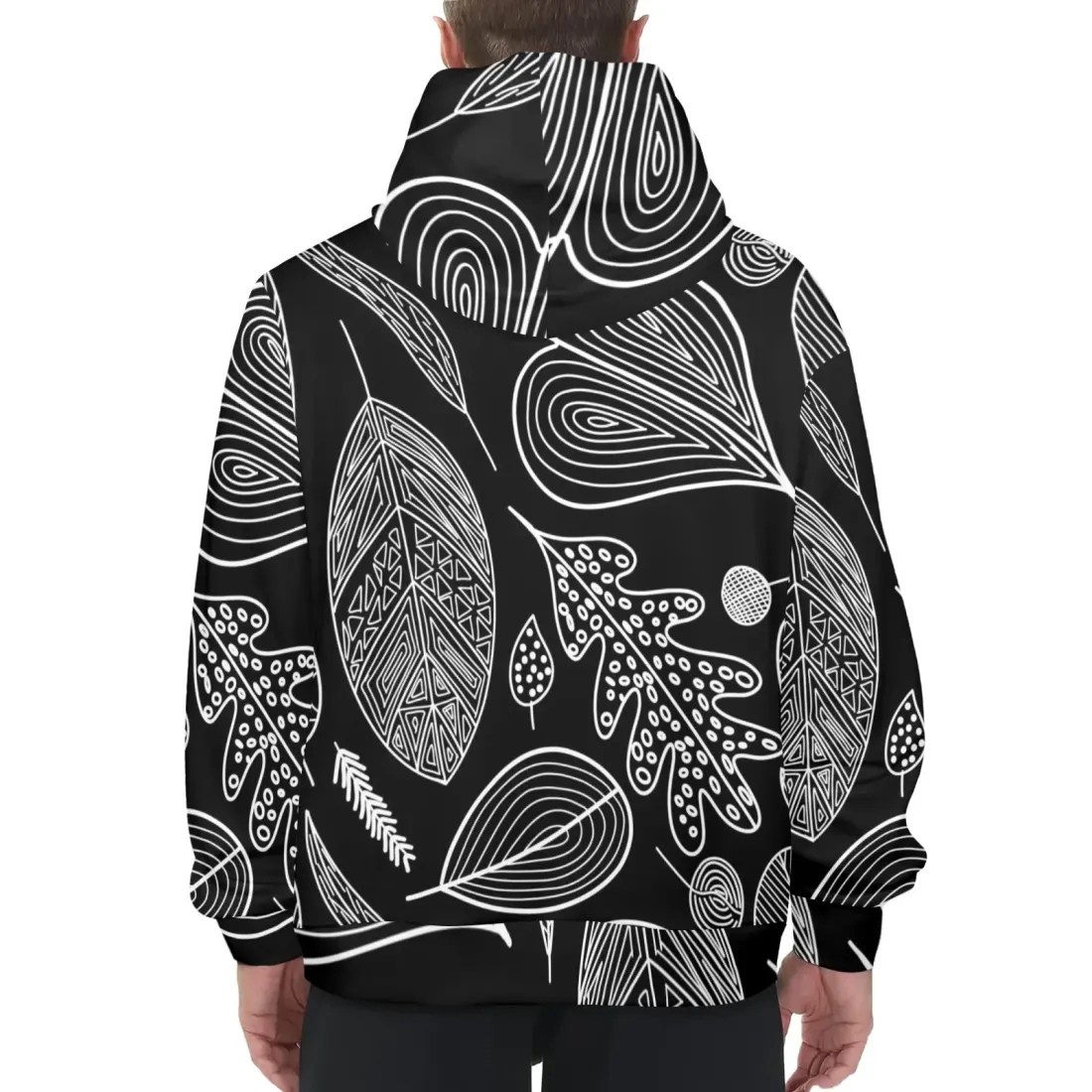 Men's Lightweight Long-Sleeve Hoodie(Model H55) — photo 3