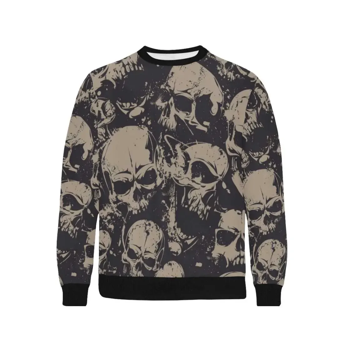 Men's Rib Cuff Crew Neck Sweatshirt(Model H34) — photo 3