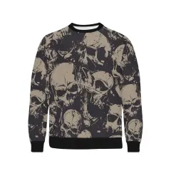 Men's Rib Cuff Crew Neck Sweatshirt(Model H34) thumbnail 3