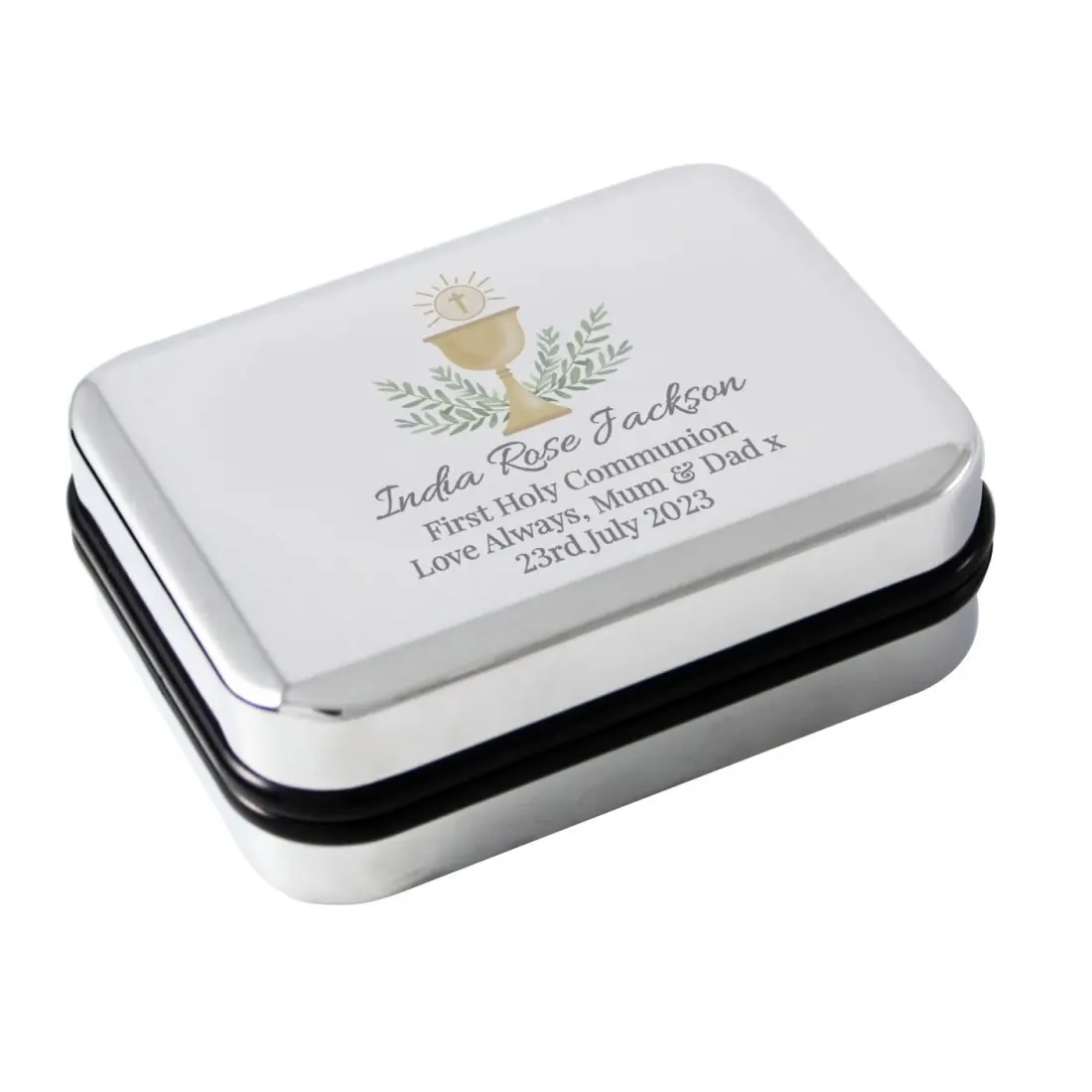 Personalised First Holy Communion Jewellery Box, Engraved Keepsake Gift — photo 5