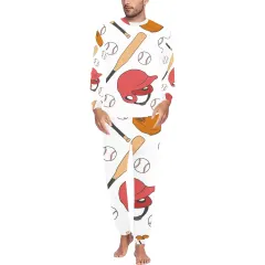 Men's All Over Print Pajama Set with Custom Collar, Cuff and Trouser Opening (ModelSets 07) thumbnail 1