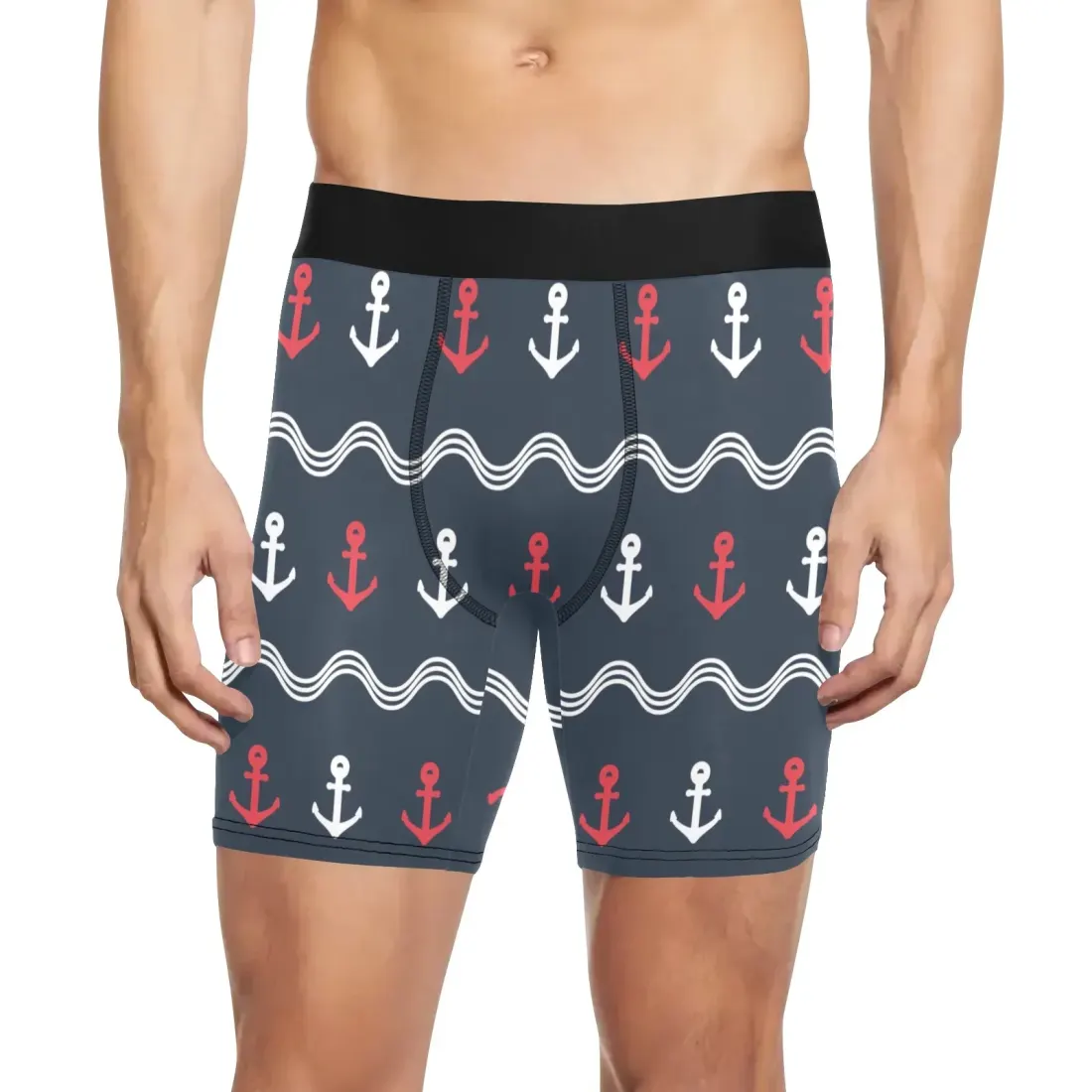 Men's Long Leg Boxer Briefs (Model L67)
