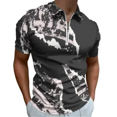 Short-Sleeve Zip Polo Shirt(B470) thumbnail 2