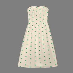 Women's Strapless Waist-Cinched Flowy Maxi Dress thumbnail 5