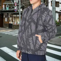 Men's Fleece Full-Zip Hoodie (Model H60) thumbnail 1