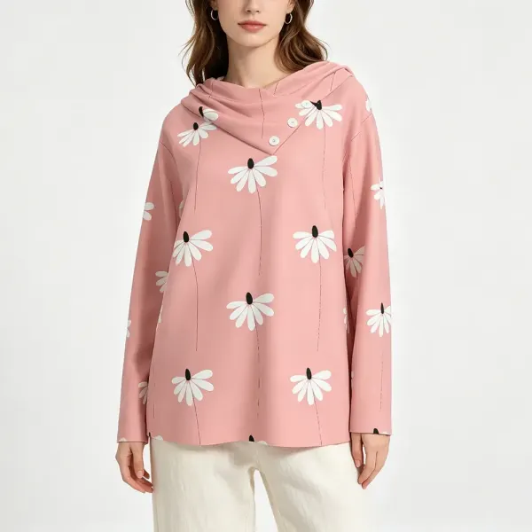 Women's Wrap Neck Long Sleeve Shirt