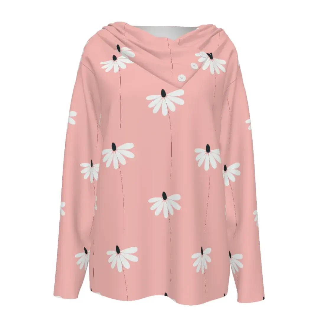 Women's Wrap Neck Long Sleeve Shirt — photo 2