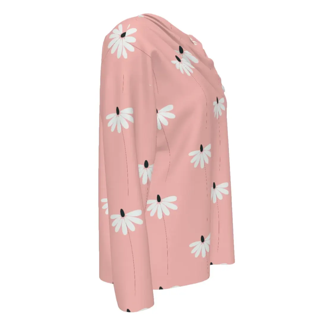 Women's Wrap Neck Long Sleeve Shirt — photo 4