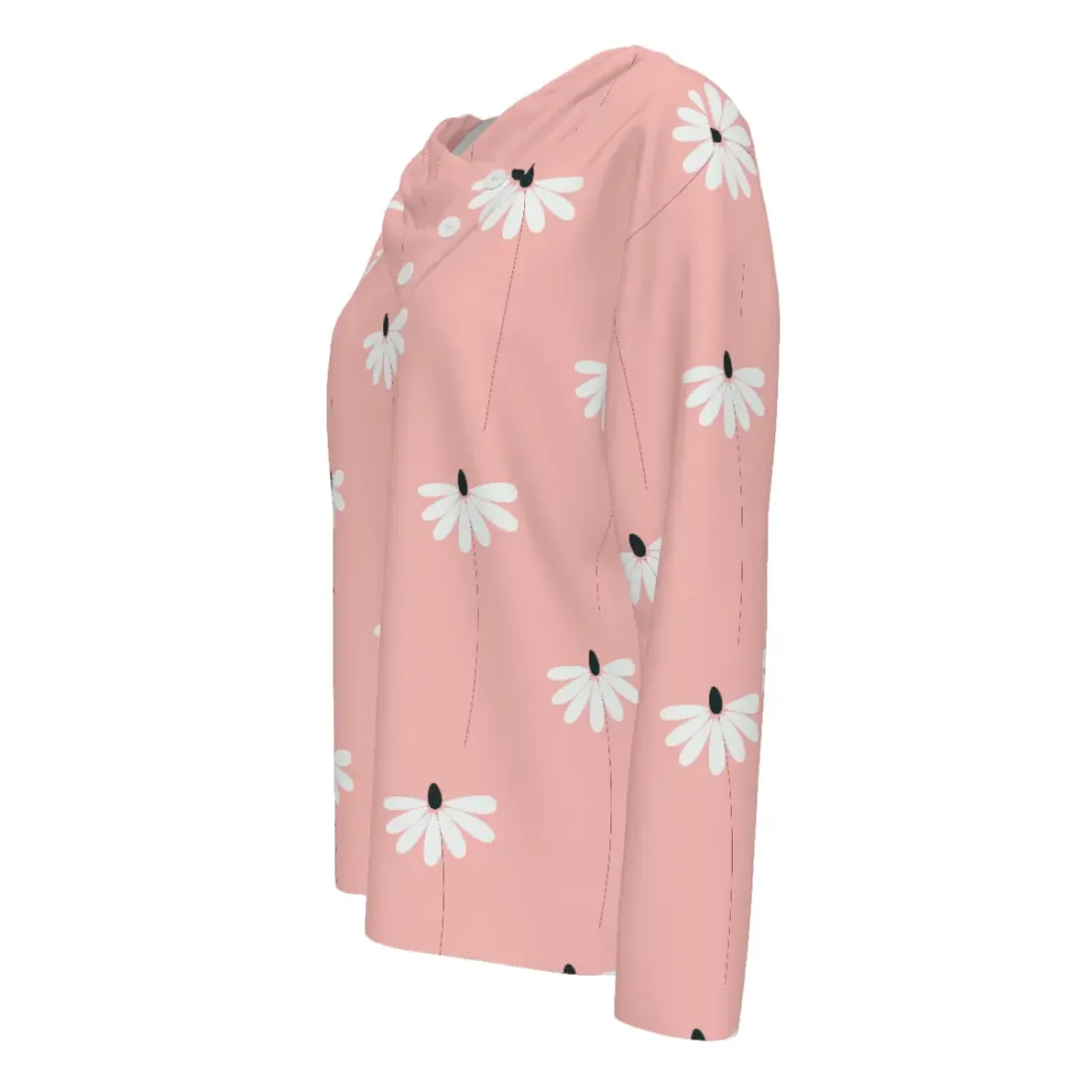 Women's Wrap Neck Long Sleeve Shirt — photo 5