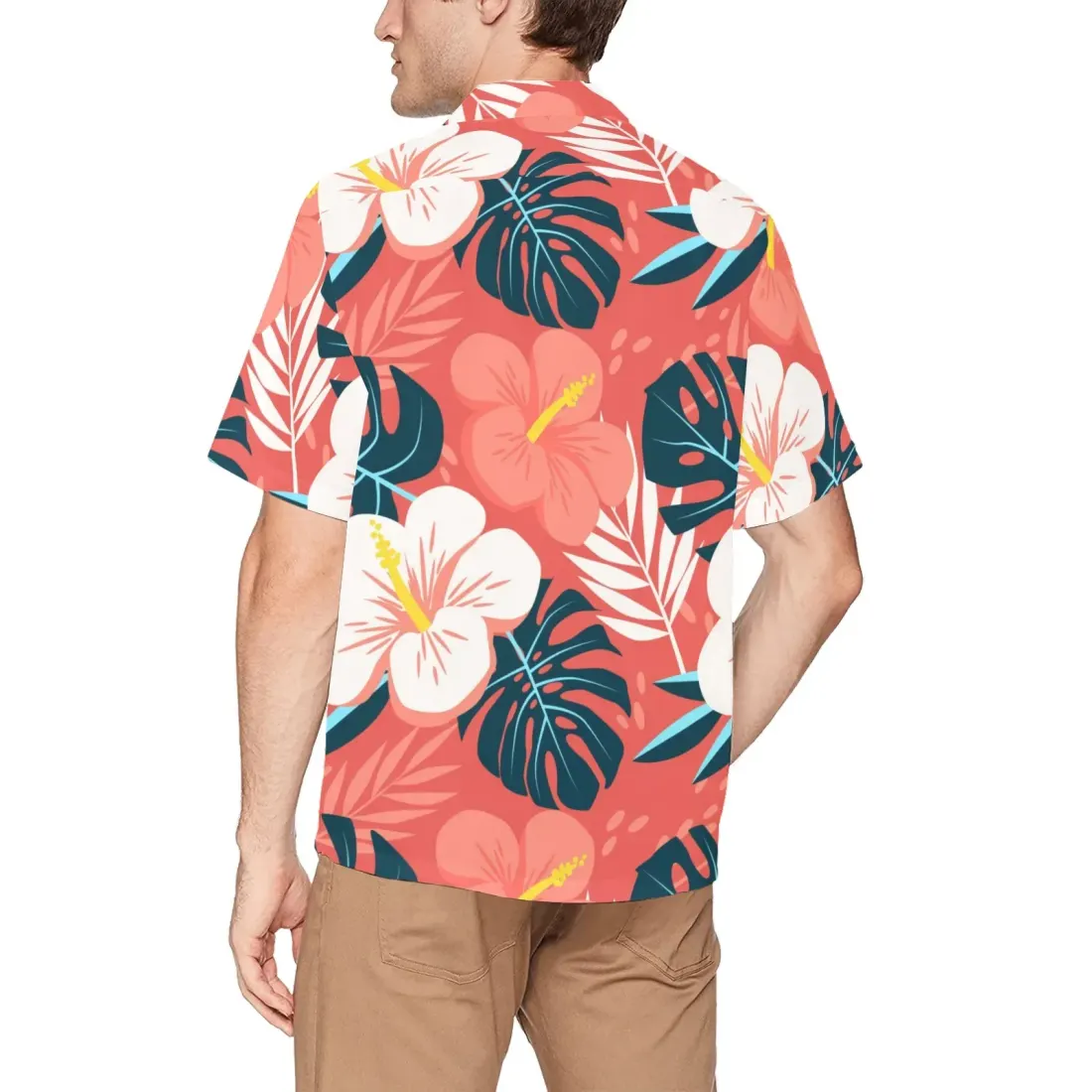 Men's All Over Print Hawaiian Shirt With Chest Pocket(ModelT58)(Merged Design) — photo 2