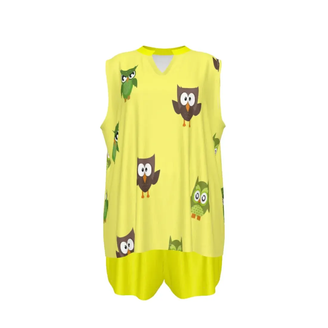 Women's Sleeveless Pocketed T-shirt and Shorts Set — photo 2