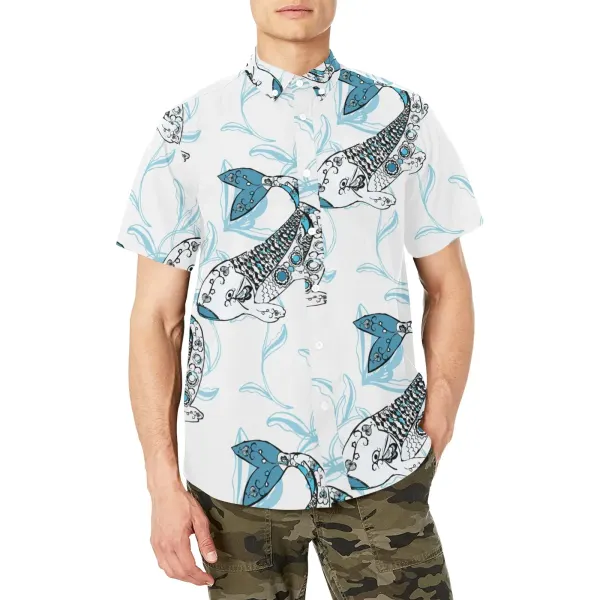 Men's AOP Short Sleeve Shirt with Chest Pocket (Model T53)