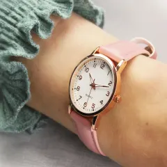 Personalised Pink Watch, Engraved Christening Keepsake, Custom Name Watch, Girls Christian Gift thumbnail 4