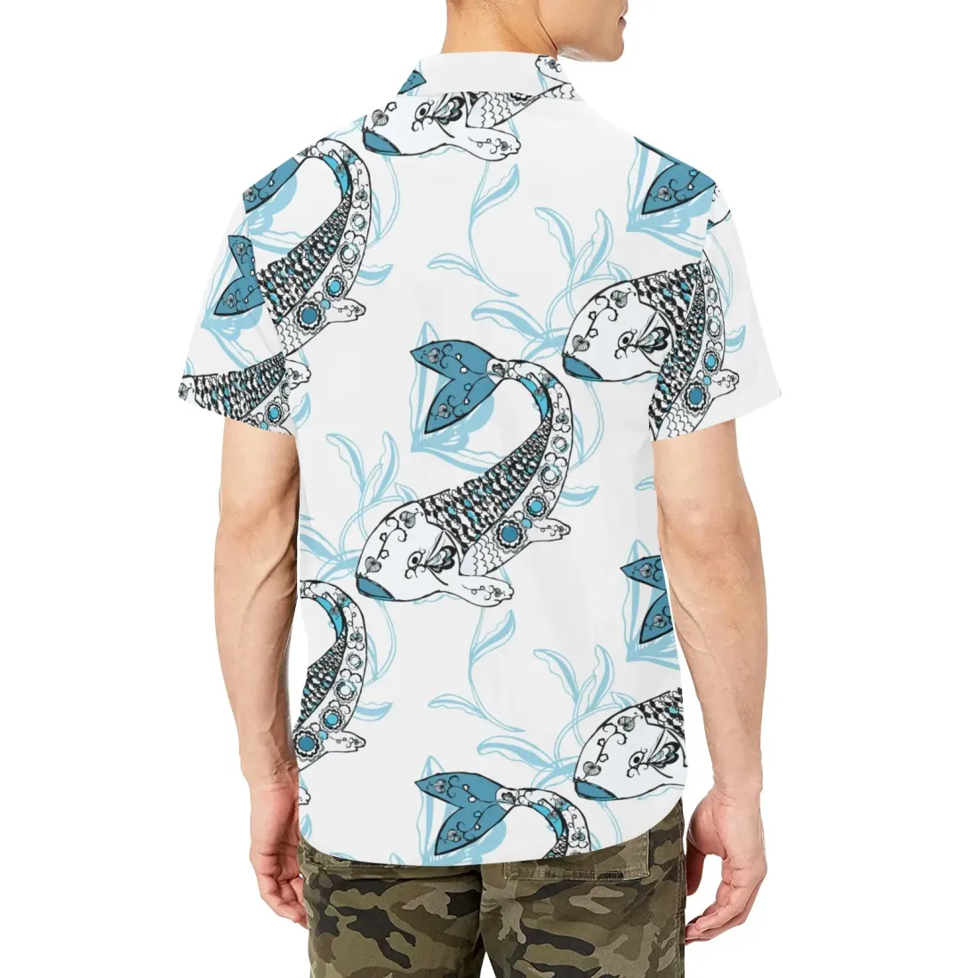 Men's AOP Short Sleeve Shirt with Chest Pocket (Model T53) — photo 2
