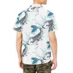 Men's AOP Short Sleeve Shirt with Chest Pocket (Model T53) thumbnail 2