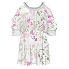 Women's Cold Shoulder Top with Elasticated Waist thumbnail 2