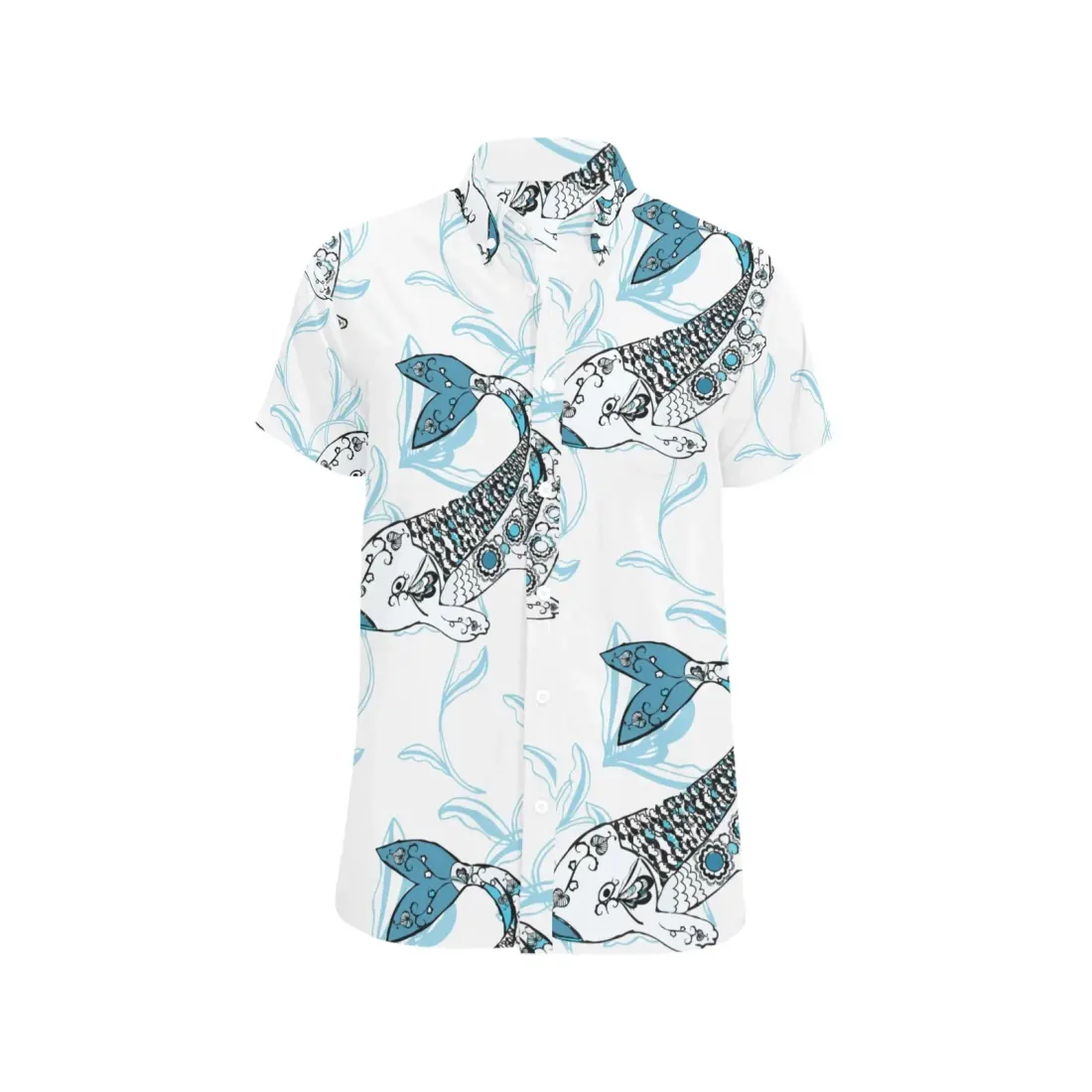 Men's AOP Short Sleeve Shirt with Chest Pocket (Model T53) — photo 3